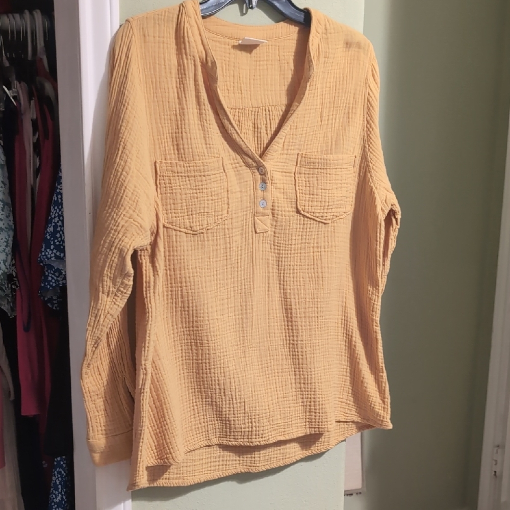 Mustard Yellow Women's Casual Blouse